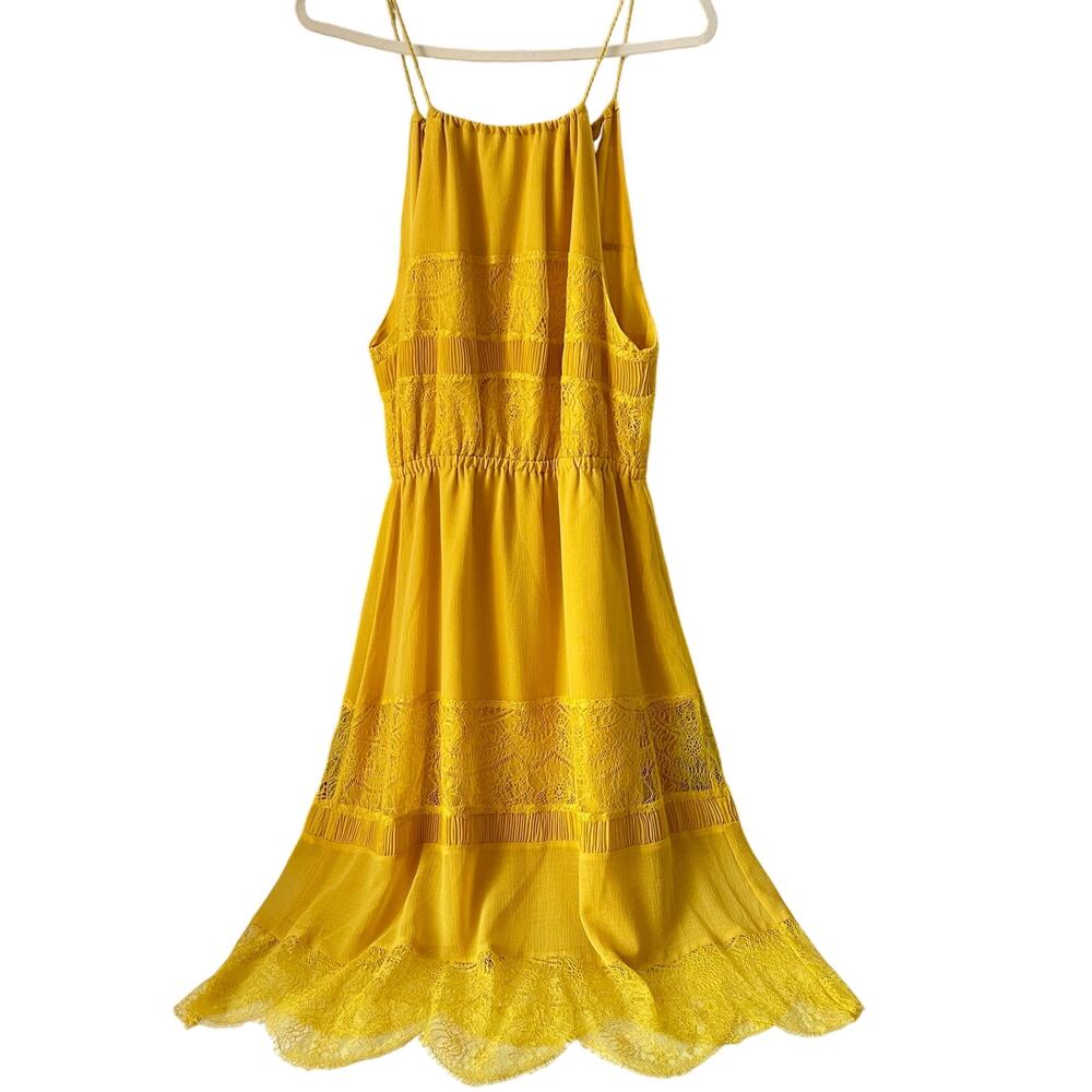 Cupcakes & Cashmere Safron Yellow Dress Small NWT
